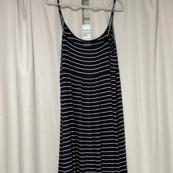 Calvin Klein Black and White Striped Maxi Dress - Picture 5 of 7